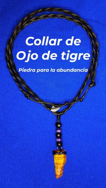 Collar Vibra En 1 Piedra Ojo de tigre