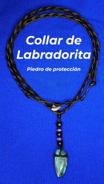 Collar Vibra En 1 piedra Labradorita