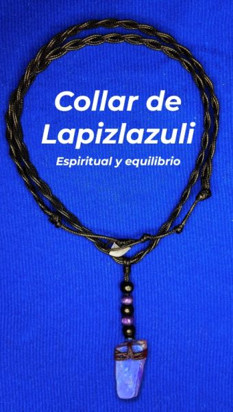 Collar Vibra En 1 Piedra Lapislázuli