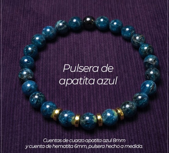 Pulsera de Apatita Azul