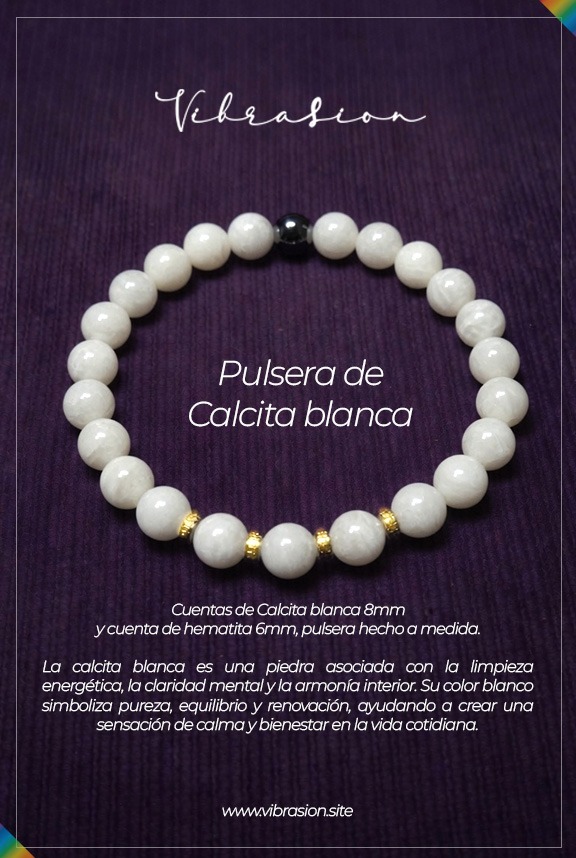 Pulsera de Calcita Blanca - Image 3