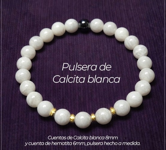 Pulsera de Calcita Blanca