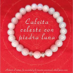 Pulsera de Calcita Celeste