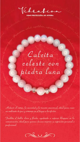 Pulsera de Calcita Celeste