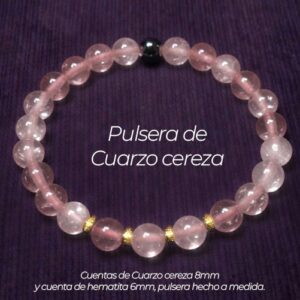Pulsera de Cuarzo Cereza
