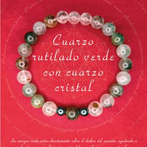 Pulsera de Cuarzo Rutilado Verde