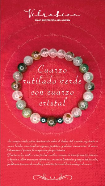 Pulsera de Cuarzo Rutilado Verde