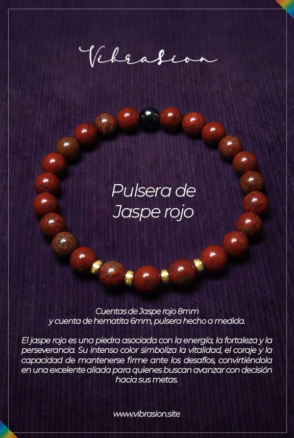 Pulsera de Jaspe Rojo - Image 3