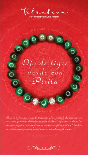 Pulsera de Ojo de Tigre Verde