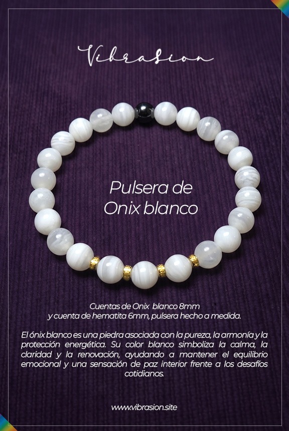 Pulsera de Ónix Blanco - Image 3