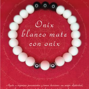 Pulsera de Ónix Blanco Mate