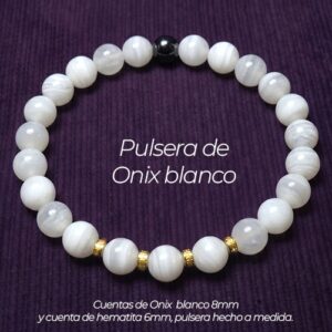 Pulsera de Ónix Blanco