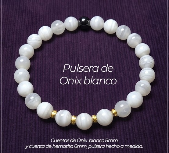 Pulsera de Ónix Blanco