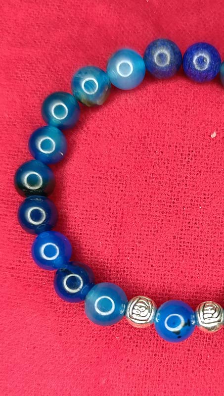 Pulsera de agata azul