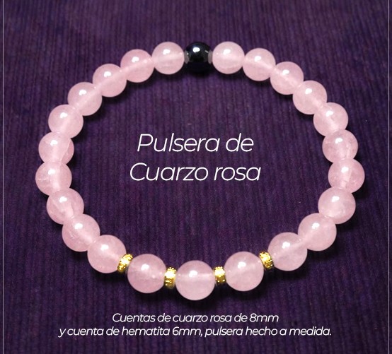 Pulsera de Cuarzo Rosa