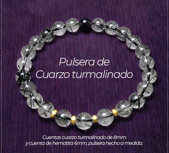 Pulsera de Cuarzo Turmalinado
